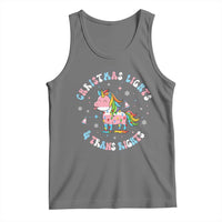 Christmas Lights And Trans Rights Tank Top Magical Unicorn Pride - Wonder Print Shop