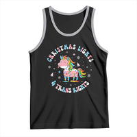 Christmas Lights And Trans Rights Tank Top Magical Unicorn Pride - Wonder Print Shop
