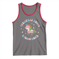 Christmas Lights And Trans Rights Tank Top Magical Unicorn Pride - Wonder Print Shop