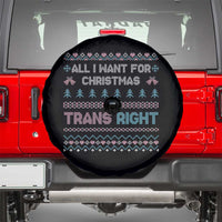 Trans Pride Ugly Xmas Spare Tire Cover All I Want For Christmas Is Trans Rights - Wonder Print Shop