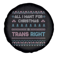 Trans Pride Ugly Xmas Spare Tire Cover All I Want For Christmas Is Trans Rights - Wonder Print Shop