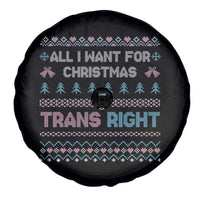 Trans Pride Ugly Xmas Spare Tire Cover All I Want For Christmas Is Trans Rights - Wonder Print Shop