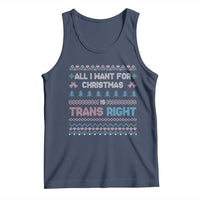 Trans Pride Ugly Xmas Tank Top All I Want For Christmas Is Trans Rights - Wonder Print Shop