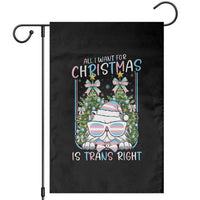 Funny Santa Cat Trans Pride Garden Flag All I Want For Christmas Is Trans Rights - Wonder Print Shop
