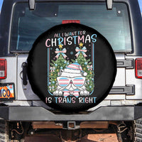 Funny Santa Cat Trans Pride Spare Tire Cover All I Want For Christmas Is Trans Rights - Wonder Print Shop
