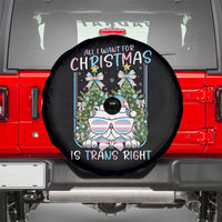 Funny Santa Cat Trans Pride Spare Tire Cover All I Want For Christmas Is Trans Rights - Wonder Print Shop