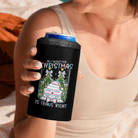 Funny Santa Cat Trans Pride 4 in 1 Can Cooler Tumbler All I Want For Christmas Is Trans Rights - Wonder Print Shop