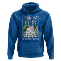 Funny Santa Cat Trans Pride Hoodie All I Want For Christmas Is Trans Rights - Wonder Print Shop