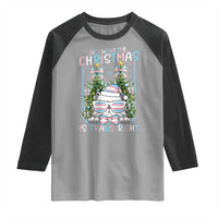 Funny Santa Cat Trans Pride Raglan Shirt All I Want For Christmas Is Trans Rights - Wonder Print Shop
