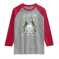 Funny Santa Cat Trans Pride Raglan Shirt All I Want For Christmas Is Trans Rights - Wonder Print Shop