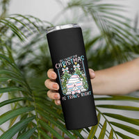 Funny Santa Cat Trans Pride Skinny Tumbler All I Want For Christmas Is Trans Rights - Wonder Print Shop