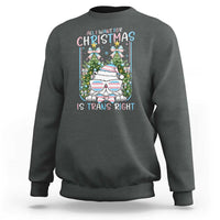 Funny Santa Cat Trans Pride Sweatshirt All I Want For Christmas Is Trans Rights - Wonder Print Shop