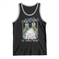 Funny Santa Cat Trans Pride Tank Top All I Want For Christmas Is Trans Rights - Wonder Print Shop