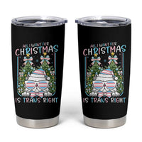 Funny Santa Cat Trans Pride Tumbler Cup All I Want For Christmas Is Trans Rights - Wonder Print Shop