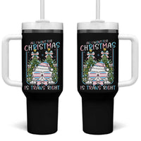 Funny Santa Cat Trans Pride Tumbler With Handle All I Want For Christmas Is Trans Rights - Wonder Print Shop