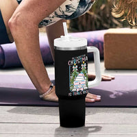 Funny Santa Cat Trans Pride Tumbler With Handle All I Want For Christmas Is Trans Rights - Wonder Print Shop