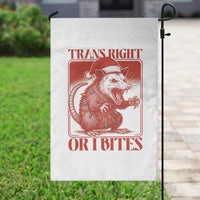 Funny Fierce Opossum Santa Garden Flag Trans Right Or I Bites Christmas Gift - Wonder Print Shop