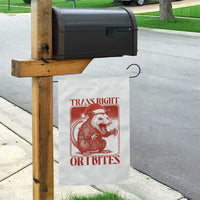 Funny Fierce Opossum Santa Garden Flag Trans Right Or I Bites Christmas Gift - Wonder Print Shop