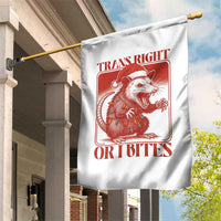 Funny Fierce Opossum Santa Garden Flag Trans Right Or I Bites Christmas Gift - Wonder Print Shop
