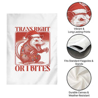 Funny Fierce Opossum Santa Garden Flag Trans Right Or I Bites Christmas Gift - Wonder Print Shop