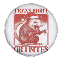 Funny Fierce Opossum Santa Spare Tire Cover Trans Right Or I Bites Christmas Gift - Wonder Print Shop