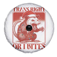 Funny Fierce Opossum Santa Spare Tire Cover Trans Right Or I Bites Christmas Gift - Wonder Print Shop