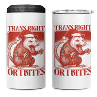Funny Fierce Opossum Santa 4 in 1 Can Cooler Tumbler Trans Right Or I Bites Christmas Gift - Wonder Print Shop