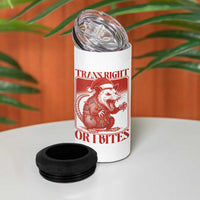 Funny Fierce Opossum Santa 4 in 1 Can Cooler Tumbler Trans Right Or I Bites Christmas Gift - Wonder Print Shop