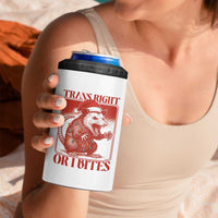 Funny Fierce Opossum Santa 4 in 1 Can Cooler Tumbler Trans Right Or I Bites Christmas Gift - Wonder Print Shop