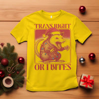 Funny Fierce Opossum Santa T Shirt Trans Right Or I Bites Christmas Gift - Wonder Print Shop