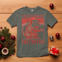 Funny Fierce Opossum Santa T Shirt Trans Right Or I Bites Christmas Gift - Wonder Print Shop