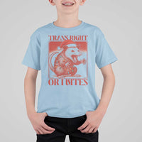 Funny Fierce Opossum Santa T Shirt For Kid Trans Right Or I Bites Christmas Gift - Wonder Print Shop