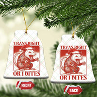 Funny Fierce Opossum Santa Ceramic Ornament Trans Right Or I Bites Christmas Gift - Wonder Print Shop