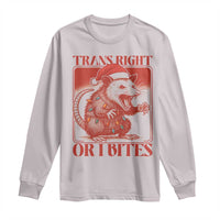 Funny Fierce Opossum Santa Long Sleeve Shirt Trans Right Or I Bites Christmas Gift - Wonder Print Shop