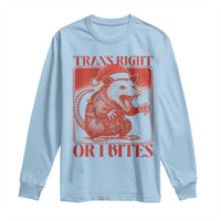 Funny Fierce Opossum Santa Long Sleeve Shirt Trans Right Or I Bites Christmas Gift - Wonder Print Shop