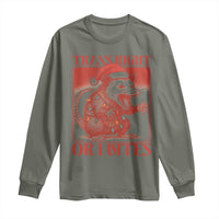Funny Fierce Opossum Santa Long Sleeve Shirt Trans Right Or I Bites Christmas Gift - Wonder Print Shop
