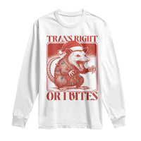 Funny Fierce Opossum Santa Long Sleeve Shirt Trans Right Or I Bites Christmas Gift - Wonder Print Shop