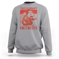 Funny Fierce Opossum Santa Sweatshirt Trans Right Or I Bites Christmas Gift - Wonder Print Shop