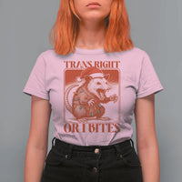 Funny Fierce Opossum Santa T Shirt For Women Trans Right Or I Bites Christmas Gift - Wonder Print Shop