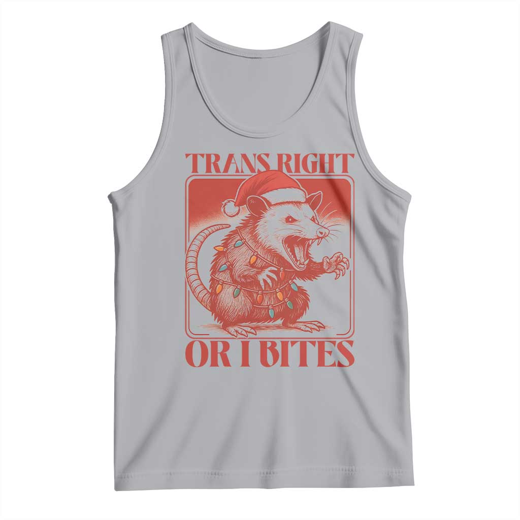 Funny Fierce Opossum Santa Tank Top Trans Right Or I Bites Christmas Gift - Wonder Print Shop