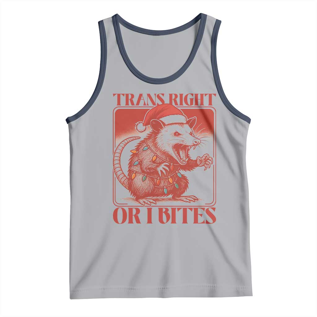 Funny Fierce Opossum Santa Tank Top Trans Right Or I Bites Christmas Gift - Wonder Print Shop