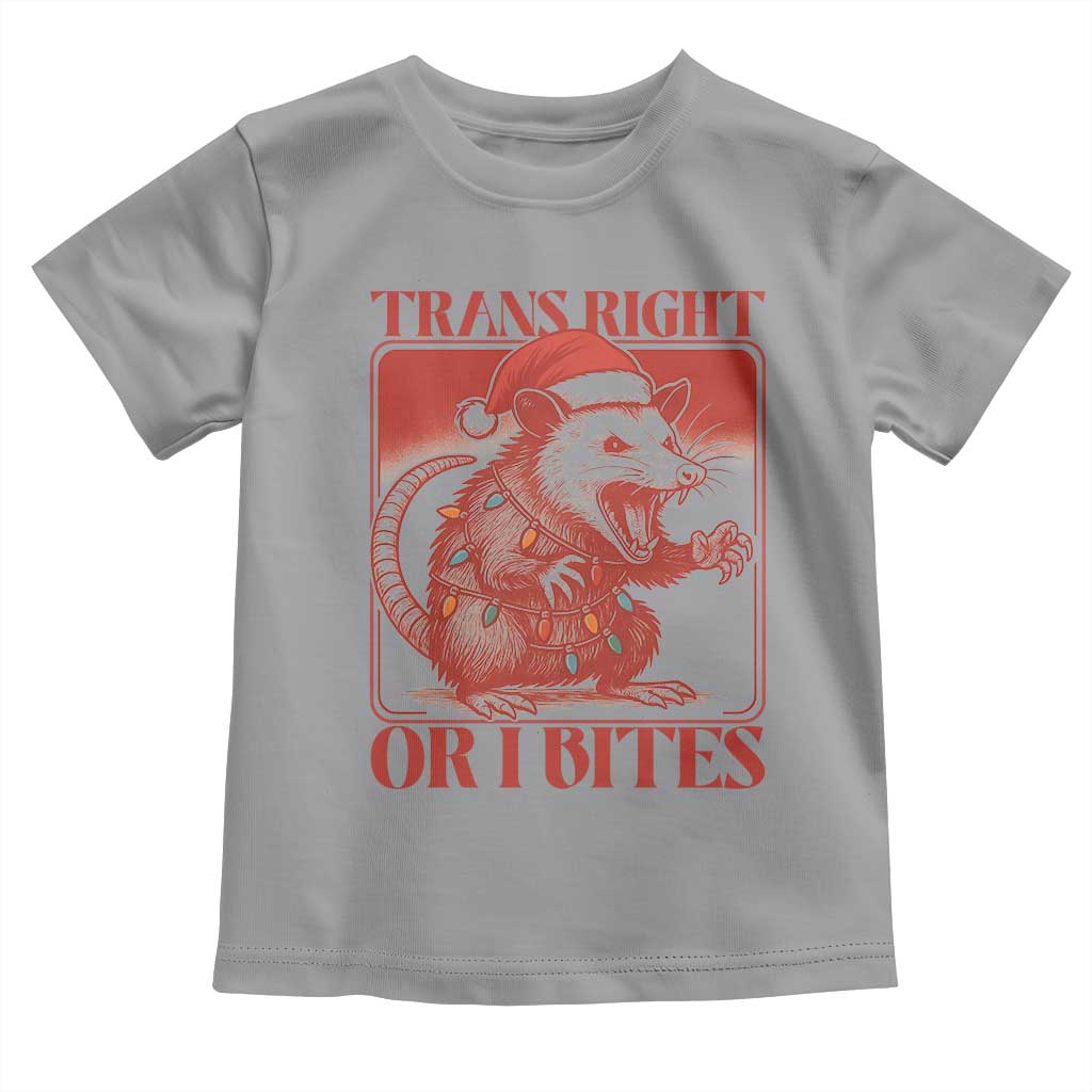 Funny Fierce Opossum Santa Toddler T Shirt Trans Right Or I Bites Christmas Gift - Wonder Print Shop