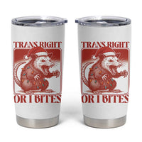 Funny Fierce Opossum Santa Tumbler Cup Trans Right Or I Bites Christmas Gift - Wonder Print Shop