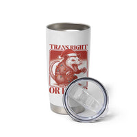 Funny Fierce Opossum Santa Tumbler Cup Trans Right Or I Bites Christmas Gift - Wonder Print Shop