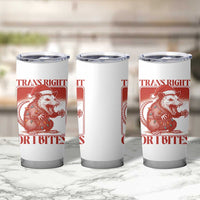 Funny Fierce Opossum Santa Tumbler Cup Trans Right Or I Bites Christmas Gift - Wonder Print Shop