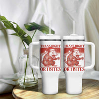 Funny Fierce Opossum Santa Tumbler With Handle Trans Right Or I Bites Christmas Gift - Wonder Print Shop