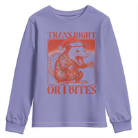 Funny Fierce Opossum Santa Youth Sweatshirt Trans Right Or I Bites Christmas Gift - Wonder Print Shop