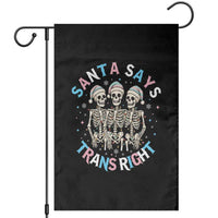 Funny Skeleton Santa Says Trans Right Garden Flag Transgender Pride Gift - Wonder Print Shop