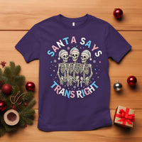 Funny Skeleton Santa Says Trans Right T Shirt Transgender Pride Gift - Wonder Print Shop
