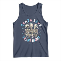 Funny Skeleton Santa Says Trans Right Tank Top Transgender Pride Gift - Wonder Print Shop